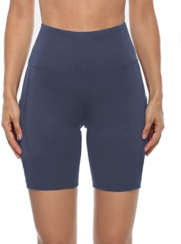 STELLE ženske 8 / 5 biciklističke kratke hlače s visokim strukom s džepovima s džepovima za kontrolu trbuha kratke hlače