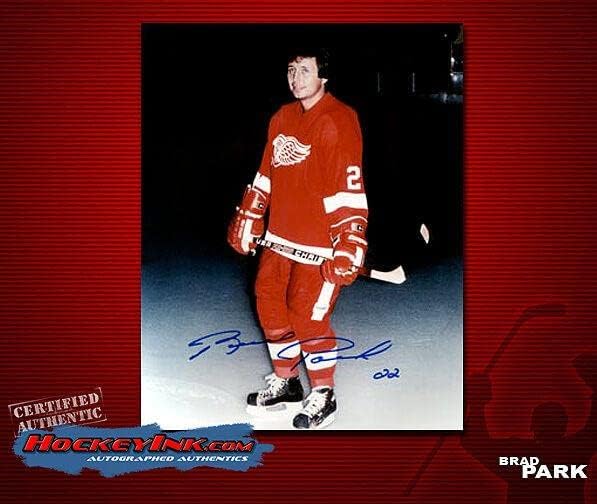 Brad Park potpisao Detroit Red Wings 8x10 Photo -70120 - Autografirane NHL fotografije