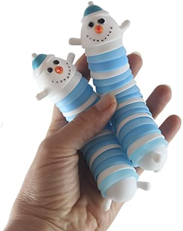 Set od 2 Wiggle Snowman Fidget Wiggle Artikulirana spojena pokretna igračka - Jedinstvena - Božićna zimska igračka