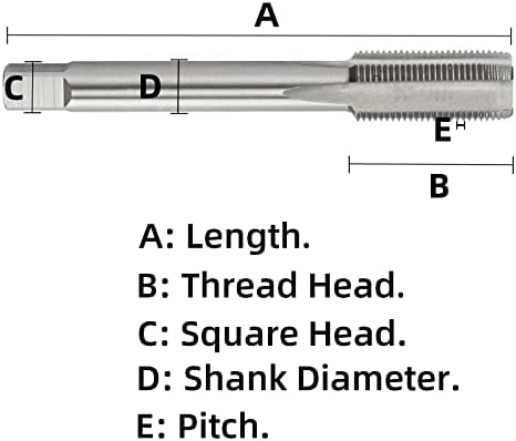 Aceteel metrički navoj Dodirnite M52 x 1,5, lijeva HSS stroj dodirnica M52 x 1,5 mm