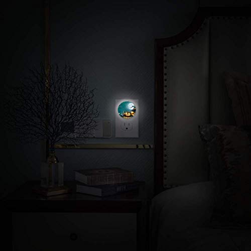 Halloween glava bundeva Jack Lantern s gorućim svijećama Uključite LED automatsko svjetlo za spavaću sobu, hodnik i kuhinju,
