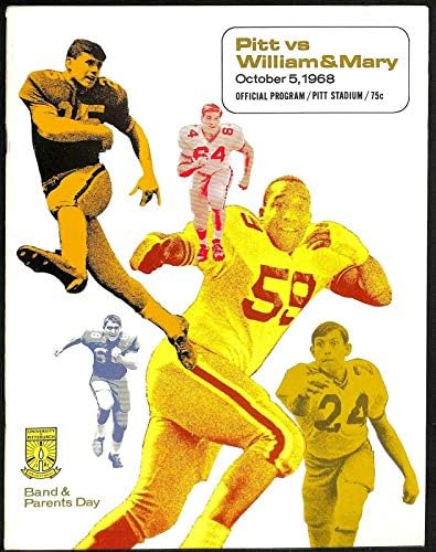 1968. Pitt Panthers V William & Mary nogometni program 10/5 Ex/MT 66428 - Programi na fakultetima