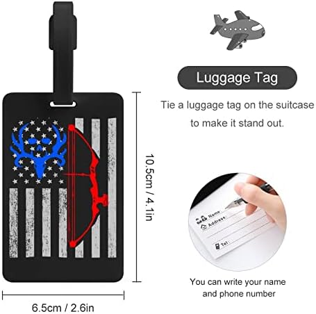 Američki lov na luk USA zastave oznake prtljage za kofer za putničke torbe s naljepnicama adresa na imenu privatnosti