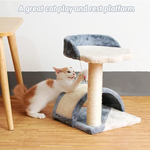 Mačkica za grebanje, stablo za grebanje mačaka s tornjem za špiljske mačke i kondominiumom, prirodni sisalni stup s platformom