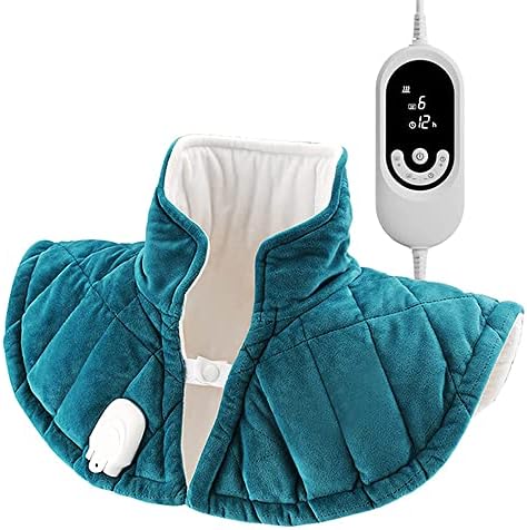 Ditiya prijenosni grijaći jastučić za vrat i ramena ublažavanje boli, električni grijani omotač vrata sa 6 brzih postavki