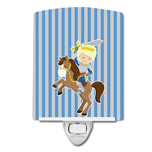 Caroline's Treasures bb8746cnl plavokosa dječak vitez na konju keramičko svjetlo, kompaktno, certificirano ul-certificirano,