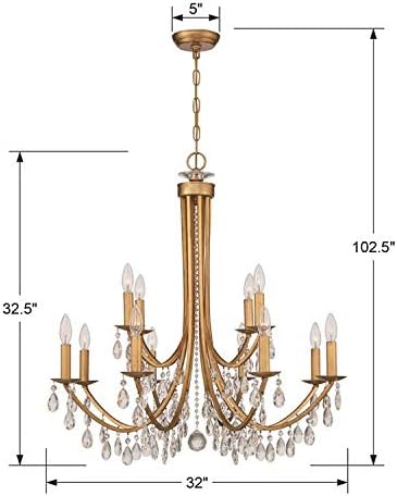12-inčni starinski zlatni luster-stropna svjetiljka-lusteri za hodnik, dnevni boravak, predsoblje, seosku kuću-Moderni unutarnji