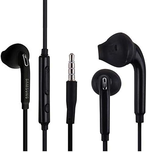 VectorTech OEM ožičen 3,5 mm crne slušalice s mikrofonom, kontrola glasnoće i krajnji gumb za odgovor na poziv [EO-EG920]
