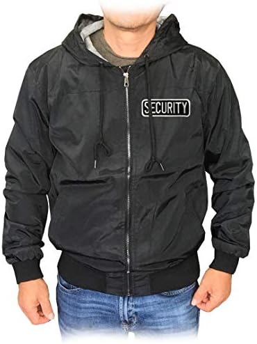 GS-EAGLE za muški sigurnosni vez zakrpljeni zip up crnu jaknu od kapuljače