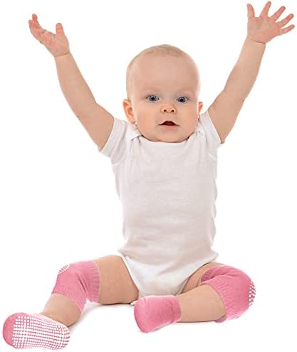 12 pari dječjih protukliznih jastučića za koljena za puzanje i dječjih protukliznih čarapa Zaštita za koljena mališana za