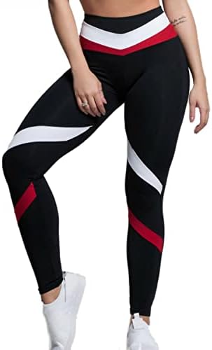 NYYBW joga hlače za žene s visokim strukom Blok u boji gamaša kontrola trbuha 4 -a rastezljiva atletski trening gamaša za