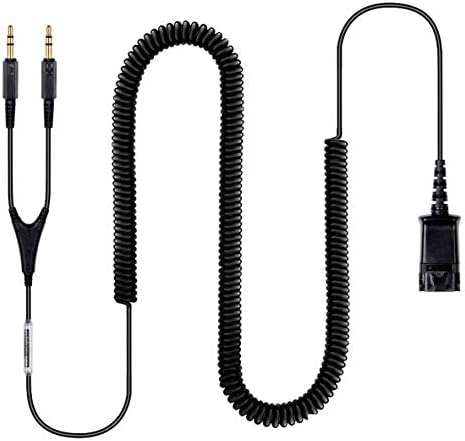 Zlatne slušalice QD do 3,5 mm brzo odvajanje kabela za plantronike i glasovne slušalice, dvostruki 3,5 mm utikač u zvučnu