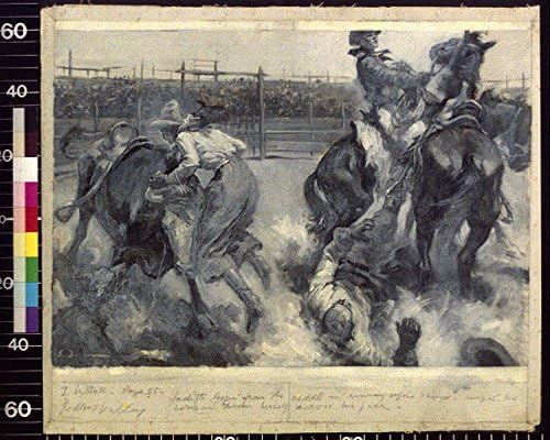 PovijesneFindings Foto: Ernesst Fuhr, Broncos, Bulls, Rodeo, 1890-1933, Judith, Sioux, sedlo, Bucking