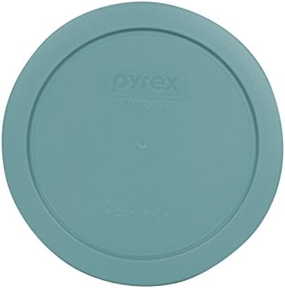 PYREX 7201-PC 4-CUP Tirkizna plastična poklopca za pohranu hrane, napravljena u SAD-u-3 paket
