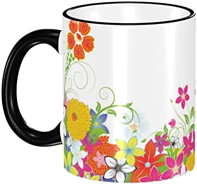 Cvjetna keramička šalica za kavu šalica za čaj s mlijekom za žene muškarci ured kod kuće personalizirani smiješni poklon