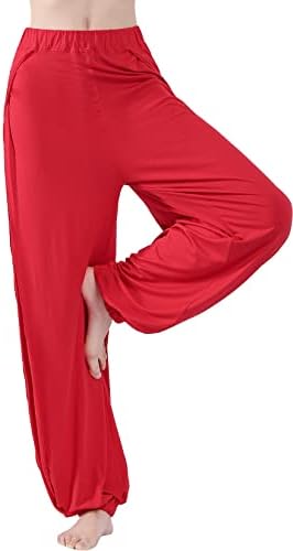 Hoerev ženske meke hlače za noge harem plesni joga pilates hlače