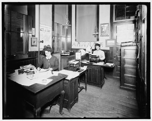 Fotografija HistoricalFindings: Stenographersova soba, Leland & Faulconer Manufacturing Company, Detroit, MI, 1903 1