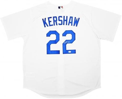 Los Angeles Dodgers Clayton Kershaw Autografirani bijeli Nike Jersey Size XL JSA Stock 212241 - Autografirani MLB dresovi