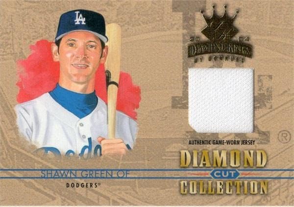 Shawn Green Player istrošeni Jersey Patch Baseball Card 2004 Donruss Diamond Kings DC35 LE 92/100 - MLB igra korištena dresova