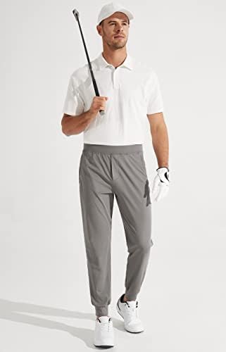 Libin muški golf joggers hlače s džepovima s patentnim zatvaračem protežu atletske trenirke koje trče trening putovanja casual