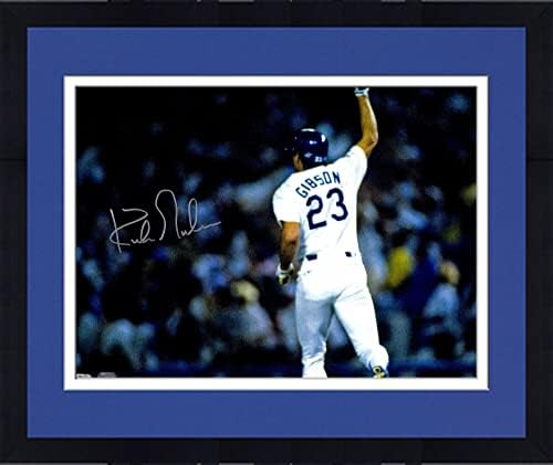 Uokvireni Kirk Gibson Los Angeles Dodgers Autografirani 16 x 20 1988 World Series Game 1 Walk Off Home Run Fotografija -