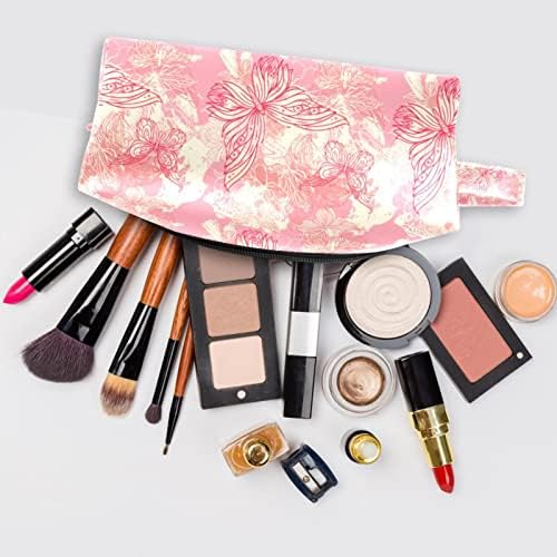Make up torba, kozmetička torba, vodootporna organizator torbe za šminku, cvjetni cvjetni leptir cvjetni ružičasti