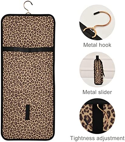 Mnsruu gotičke toaletne vrećice za putovanja, leopard beige smeđa ženska torba za šminkanje viseće toaletne torbe kozmetička