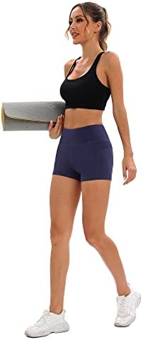 Runhit 3 visoki struk trčanja za žene za žene joge kratke hlače s džepovima za vježbanje u teretani atletski biciklistički