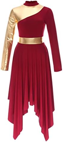 Vxuxly ženska liturgijska pohvala plesne haljine lirički plesni prekrivači haljina kostimotivne tunike