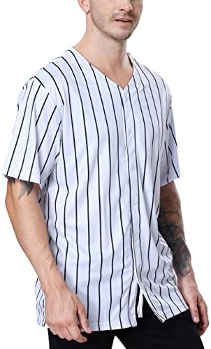 Toptie sportska odjeća Pinstripe baseball dres za muškarce i dječaka, gumb dolje dres