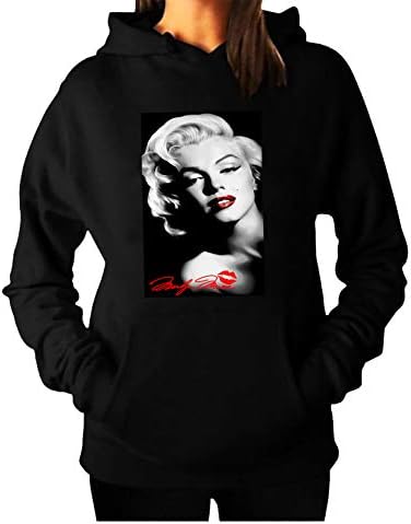 Marilyn Monroe 'Slatka slika' crna hoodie - unisex hoodie do jedanaest24design