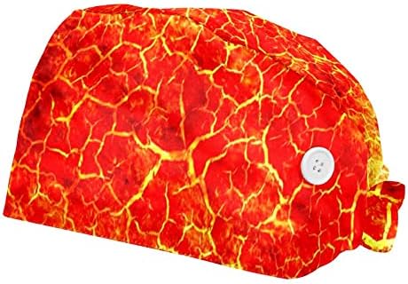 Lava narančasta magma podesiva kravata leđa unisex šeširi, radne kape s gumbima i trakom za znoj