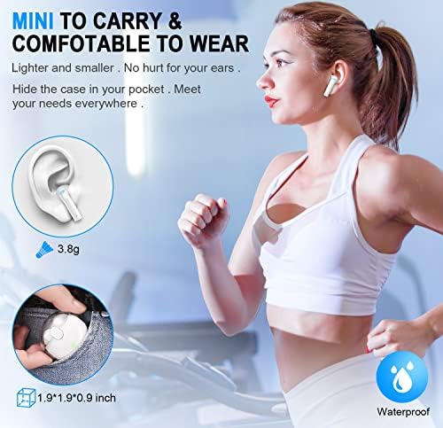 Maxrock True bežični uši, TWS Bluetooth slušalice stereo moćni zvučni TWS slušalice, 30h reprodukcije, znoj DUAL Bluetooth