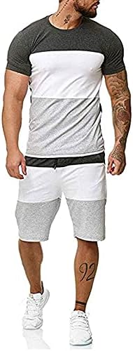 Odjeća za vježbanje za muške ljetne majice kratkih rukava i kratke hlače odijelo tracksuit Sweatsuit Fitness Sport casual