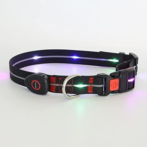 LED pseći ovratnik, osvjetljavanje ovratnika USB punjiva treptajuća lagana sigurnosna ovratnika za kućne ljubimce za hodanje