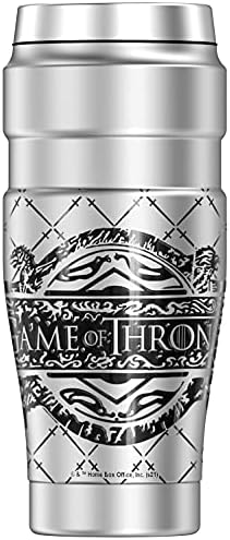 Thermos Game of Thrones Iron Throge Nehrđajućeg kralja od nehrđajućeg čelika, putnički putničar, vakuum izoliran i dvostruki