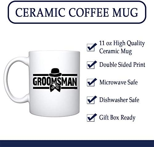 Vercaco Groomsman svadbena zabava keramička šalica za kavu smiješnagina za nekoga tko voli piti prvostupnicu favorizira