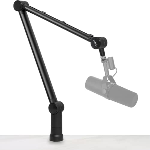 Movo ASM -7 stolna ploča s mic -boom stalak za ruke - stolni mikrofon sa stezaljkom za radnu površinu - podesivi mikrofonski