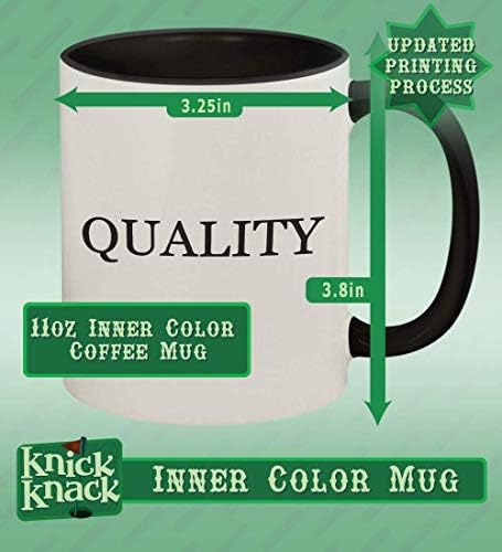 Knick Knack Pokloni pseudostomata - 11oz hashtag keramička ručka u boji i unutarva šalica krigle kave, crna