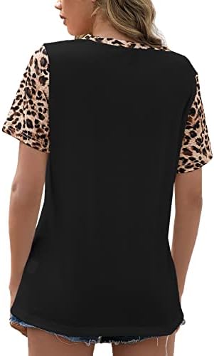 Ženski preveliki gornji dio dugih rukava karirana košulja Kratka Ženska bluza s uzorkom s leopard printom modna casual