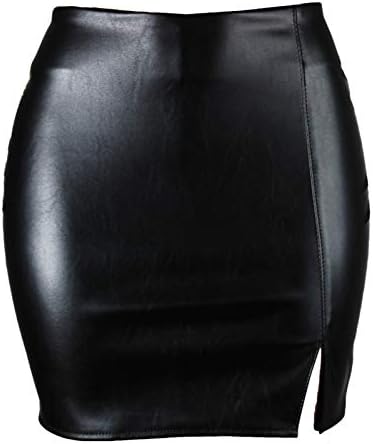 Ethia Down suknja pu kože seksi suknja ženska modna modna patentna zatvarača u boji kožna suknja čista suknja s kupaćim kostim