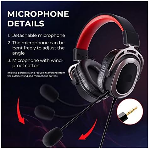 Žičane slušalice s 3,5 mm utikač 50 mm upravljački programi surround hd mic kompatibilni za ps4 ps5 kompatibilni za Xbox