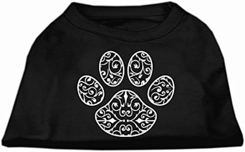 Mirage Pet Products Henna Paw Screen Print košulja, srednja, crna