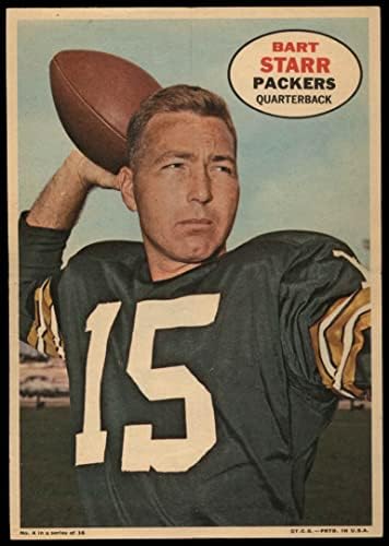 1968. Topps 4 Bart Starr Green Bay Packers Ex/MT Packers Alabama