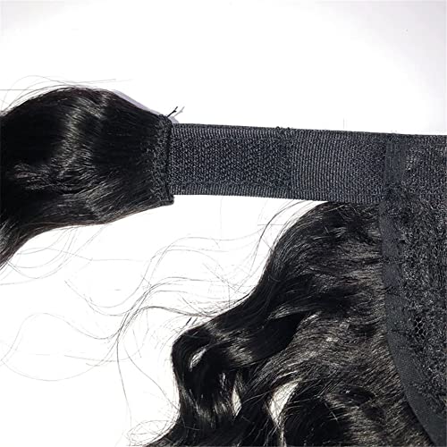 Ukosnica za kosu za produženje kose u repu dubokog vala omatanje ljudske kose 1 AB prirodna crna
