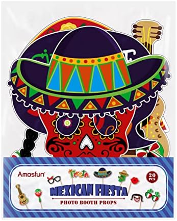 20pcs meksičke foto kabine rekviziti Smiješna fiesta zabava za foto kabine rekviziti meksički karneval tematske zalihe za