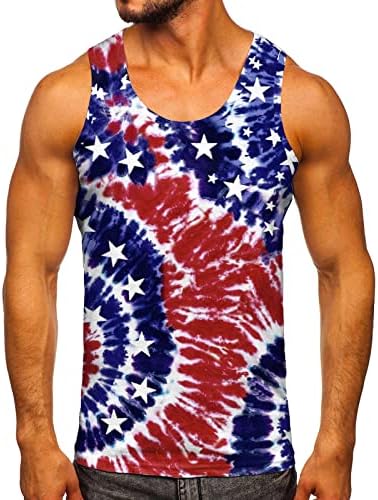 Douhen muški američki zastava Tank Top Men Moda proljeće ljeto ležerno bez rukava O vrat tiskani tenk majice bluze