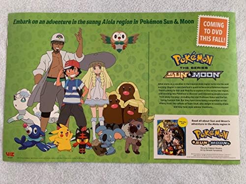 Pokemon Sun i Moon Serijski set od 3 d/s 11 x17 originalni promo plakat SDCC 2018 alola