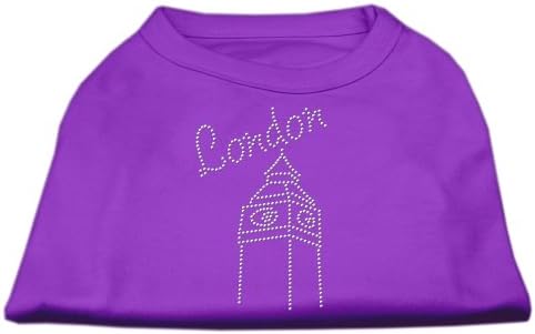 London Rhinestone košulja za psa ljubičasta xl