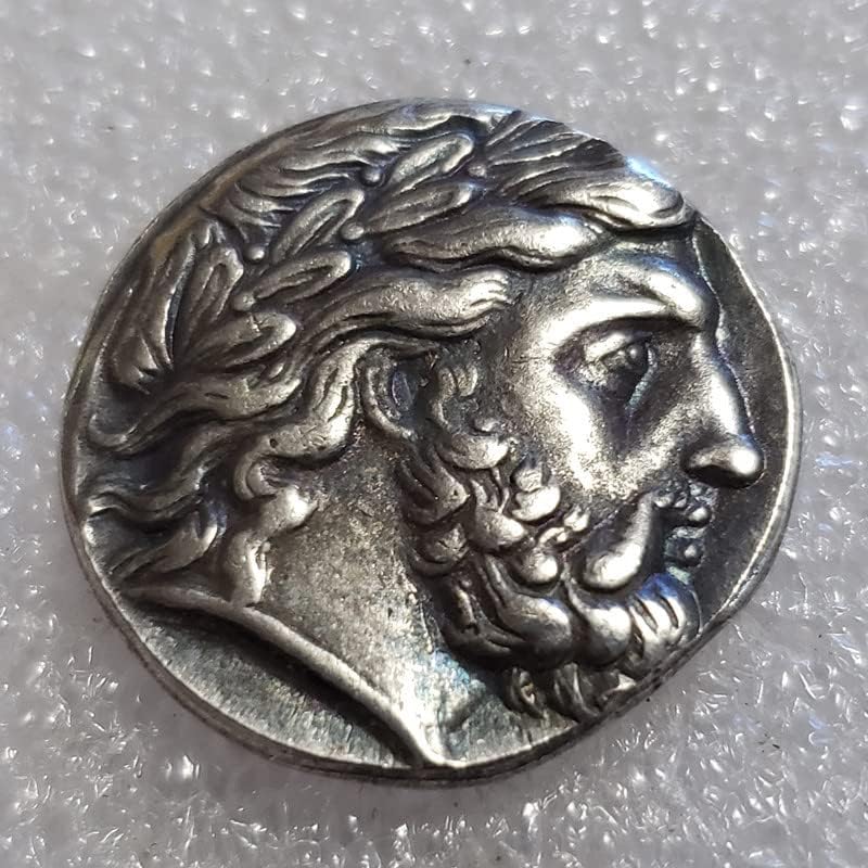 Antikni zanat grčki novčići bakreni srebrni srebrni dolari srebrni krug 3398